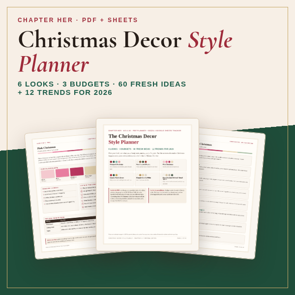 The Christmas Decor Style Planner: 6 Looks, 3 Budgets cover